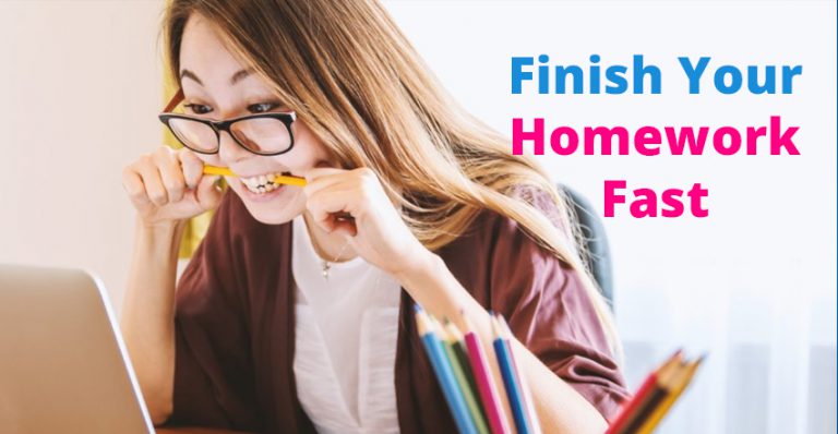 how to write your homework fast